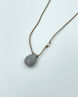 Margaret Solow Grey Moonstone & Pearl Bead Necklace *