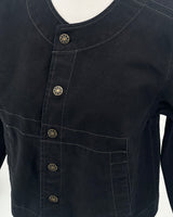Black Cotton Riding Jacket