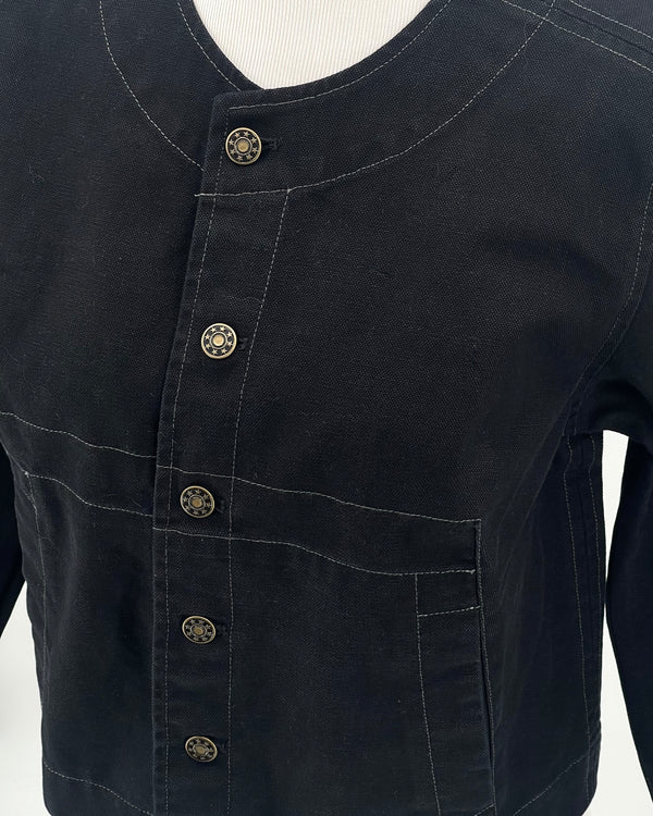 Black Cotton Riding Jacket