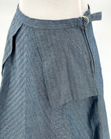 Floating Pocket Skirt, Herringbone Stripe