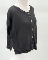 Basco Cotton Vest, Charcoal Black