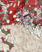 Reed and Olive Shawl, Red