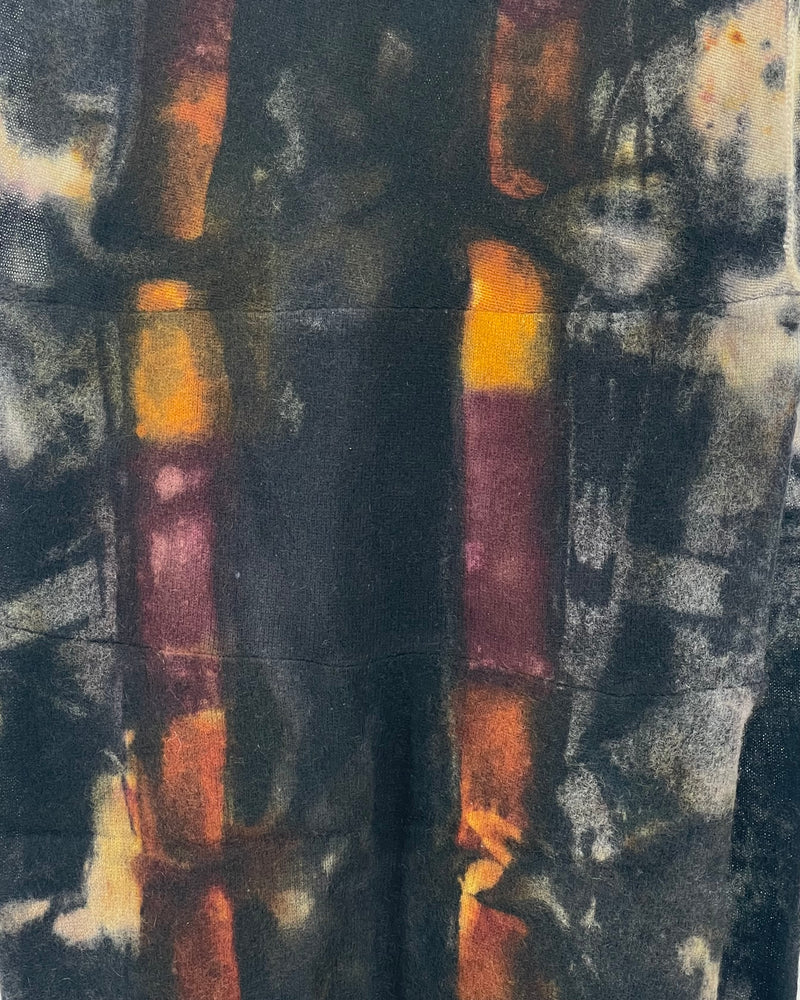 Shibori Raw Coil Scarf, Vert Geo