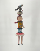 Primitive Twig Bowler Girl Wall Art