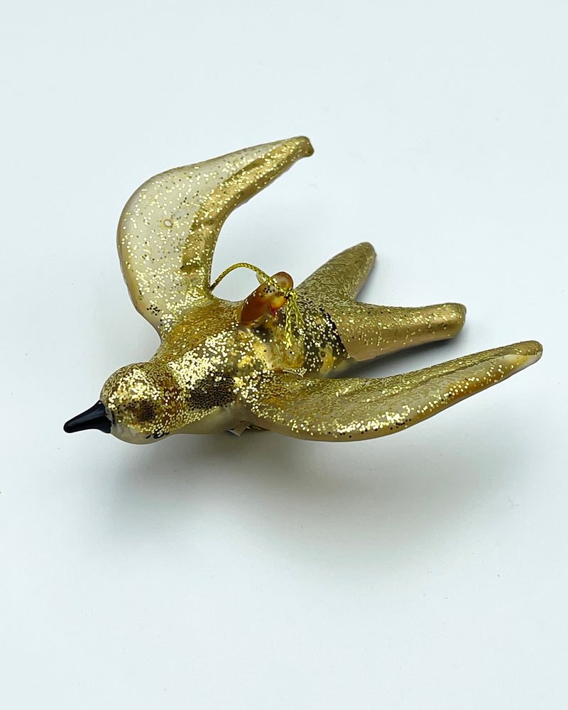 Gilded Swallow Ornament