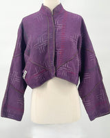 The Kaira Cropped Indigo Jacket, Purple