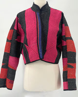 The Kaira Cropped Patchwork Jacket, Watermelon