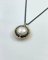 Dana Kellin Pearl & Dark Silver Necklace