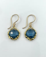 Dana Kellin London Blue Quartz Round Drop Earrings
