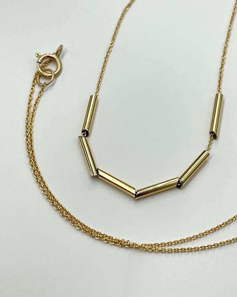 Carla Caruso Scaled Tubular Mirror Necklace