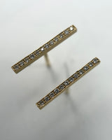 Carla Caruso Long Pavé Bar Earrings