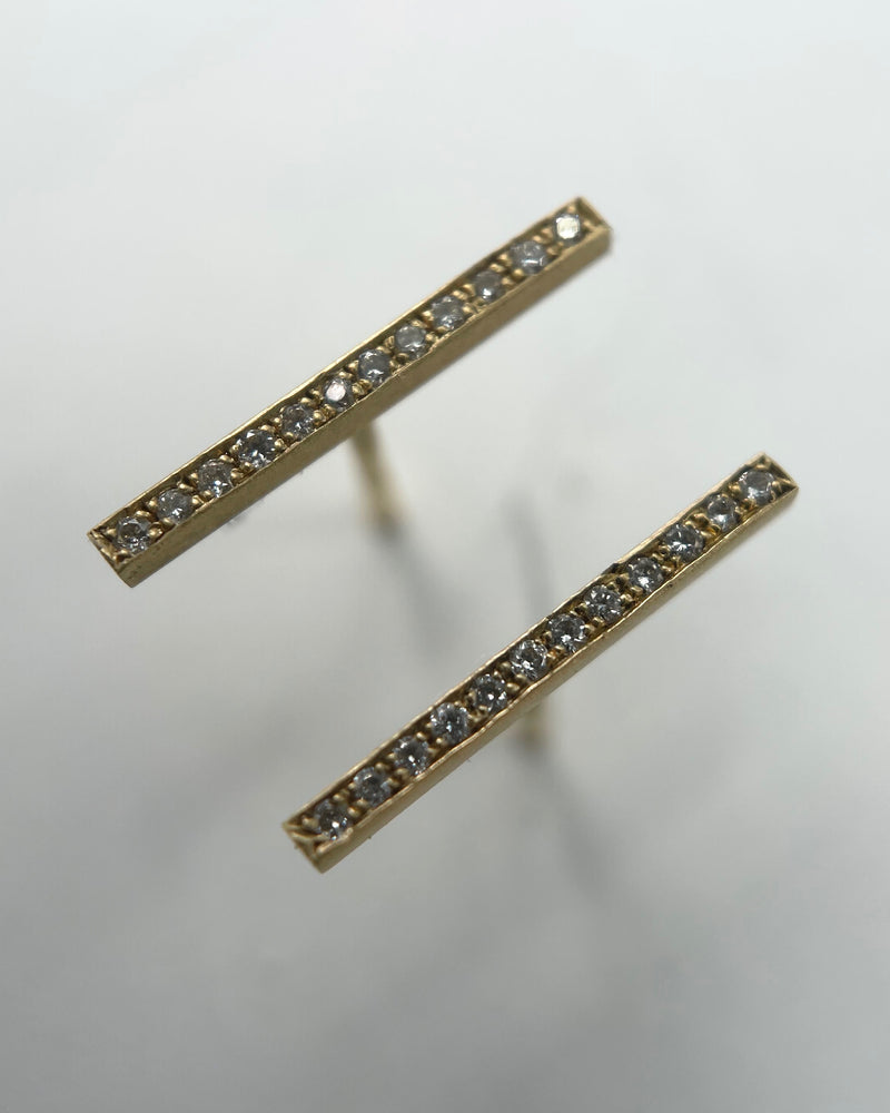 Carla Caruso Long Pavé Bar Earrings