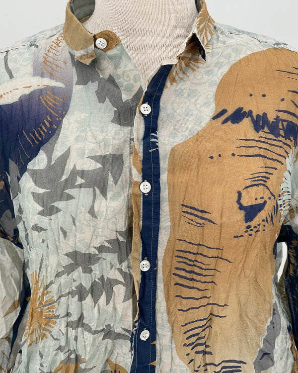 Flowers and Elephants Morning Shirt