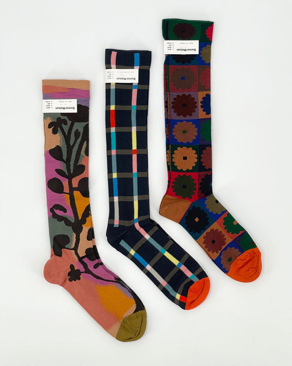 Knee-High Cotton Blend Socks