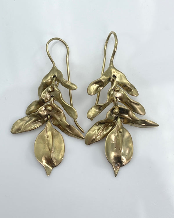 TenThousandThings 10kt. Gold Wild Fern Earrings