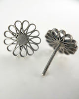 Filigree Flower Stud Earrings