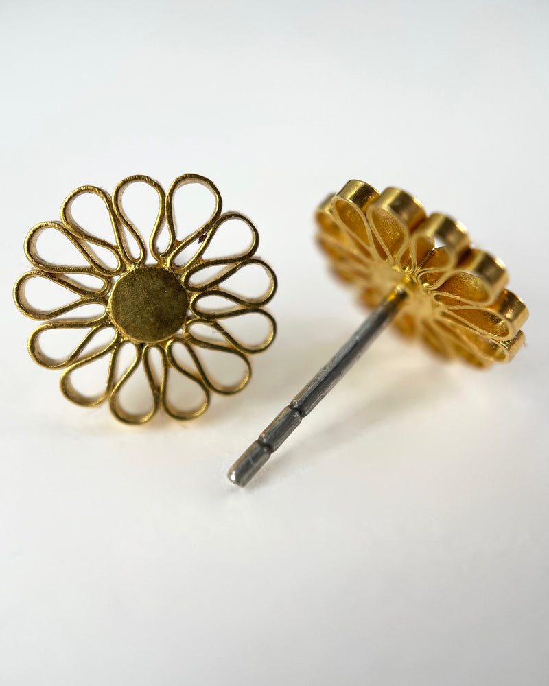 Filigree Flower Stud Earrings