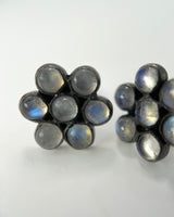 Cabochon Flower Stud Earrings