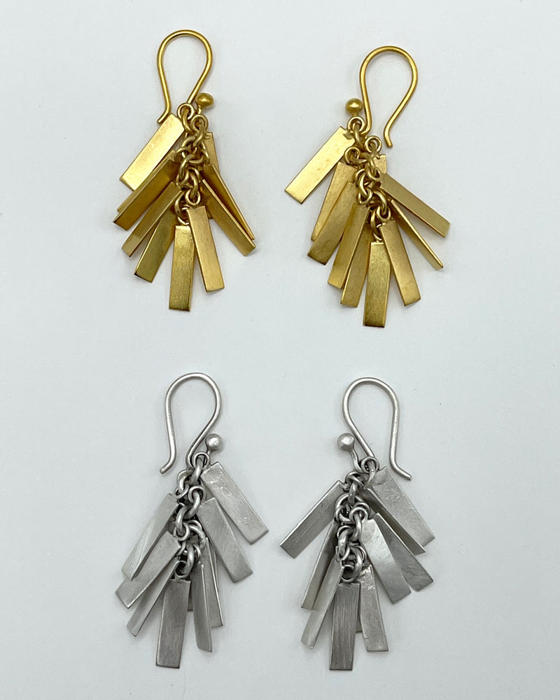 Jane Diaz Short Rectangle Cluster Drop Earrings