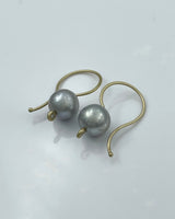 Carla Caruso Big Pearl & Diamond Drop Earrings