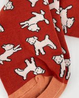 Raining Cats and Dogs Brick Crew Socks