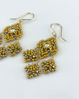 Miguel Ases Gold Chandelier Drop Earrings
