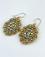 Miguel Ases Oval Gold Earrings
