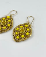 Miguel Ases Yellow Dot Drop Earrings