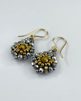 Miguel Ases Small Flower Drop Earrings