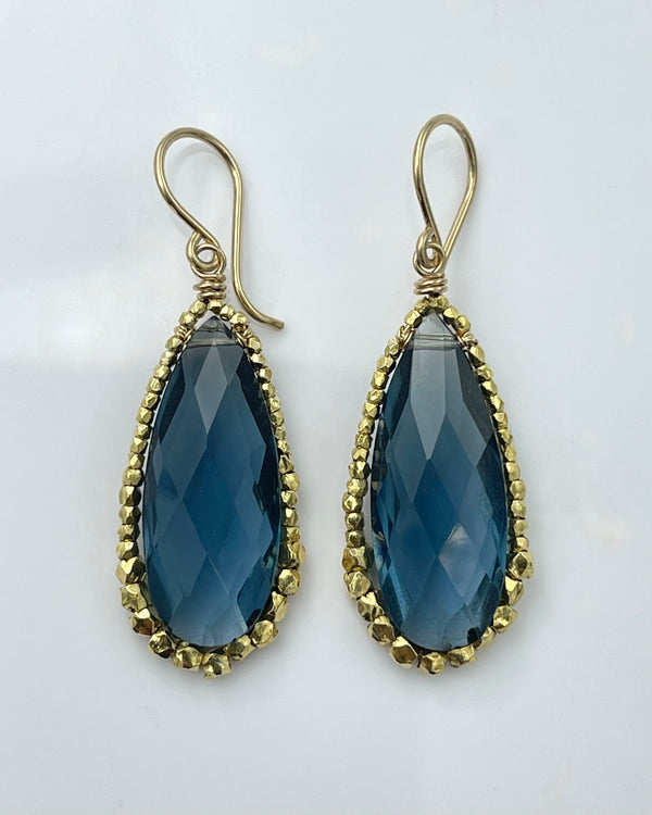 Dana Kellin London Blue Quartz Earrings