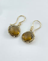 Dana Kellin Whiskey Quartz Teardrop Earrings