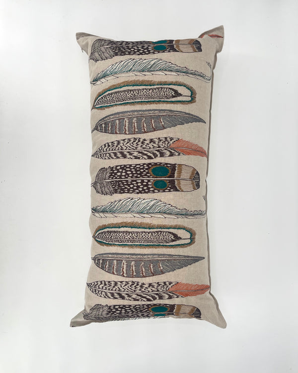 Large Feathers Lumbar Pillow