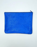 Large Leather Zip Pouches