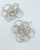 Biba Schutz Bright Silver Cluster Earrings