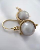 Carla Caruso Silver Moon and Pearl Earrings