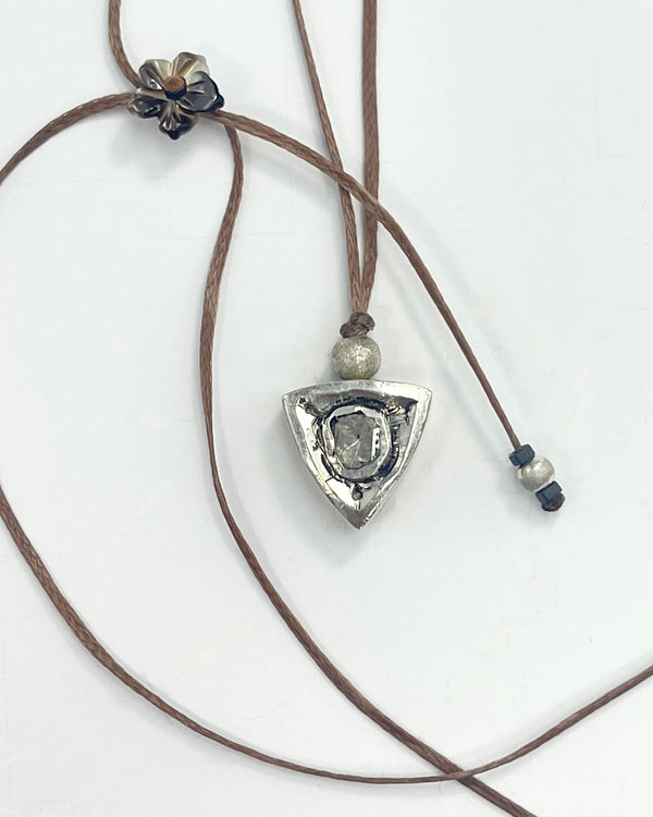 River Song Polki Diamond Shield Necklace