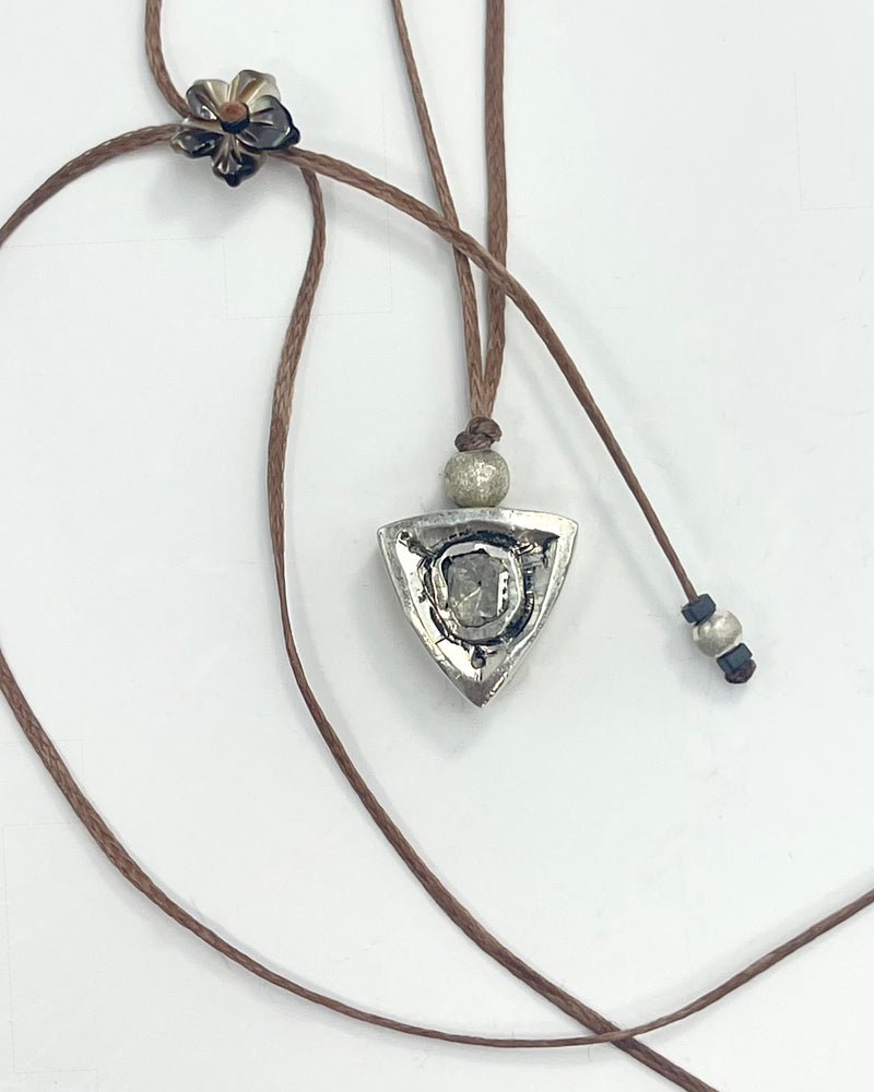 River Song Polki Diamond Shield Necklace