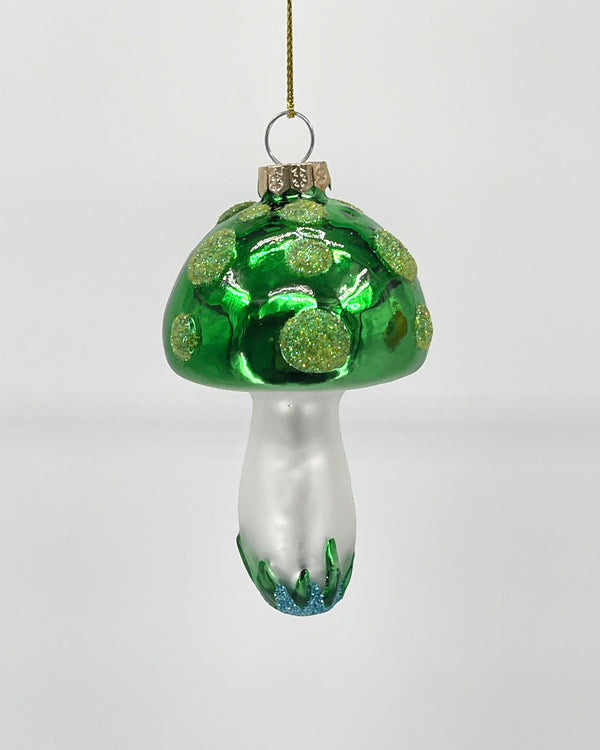 Green Spotted Mushroom Ornament