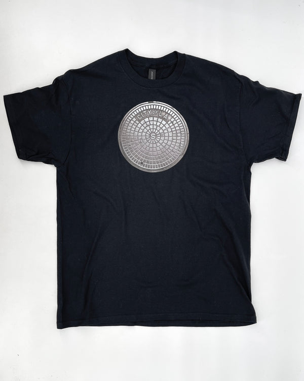 L.A. Sewer Cover T-Shirt in Black