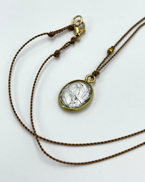 Margaret Solow 18kt Tourmalated Quartz Necklace
