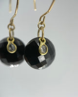 Margaret Solow Black Spinel & Diamond Earrings