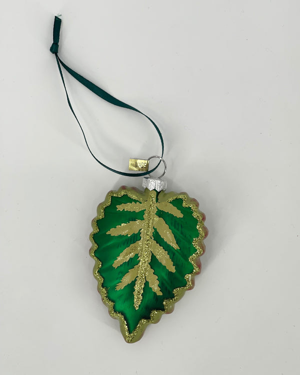 Glass Leaf Ornament