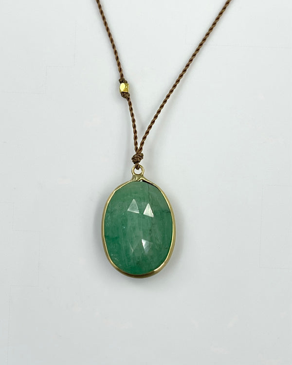 Margaret Solow Faceted Emerald Necklace