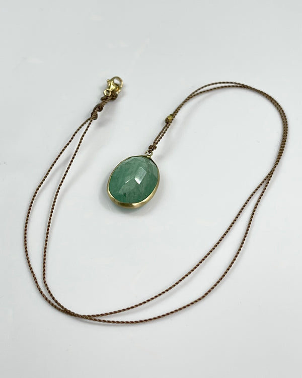 Margaret Solow Faceted Emerald Necklace