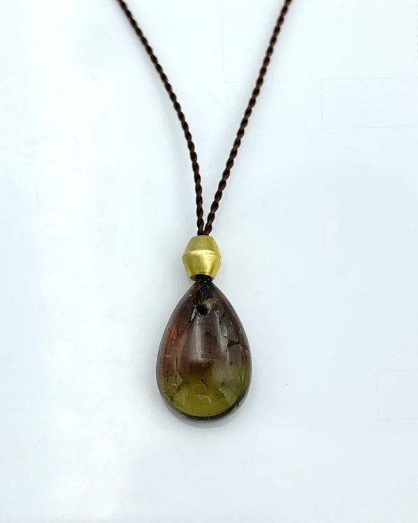 Margaret Solow Tourmaline & Gold Bead Necklace