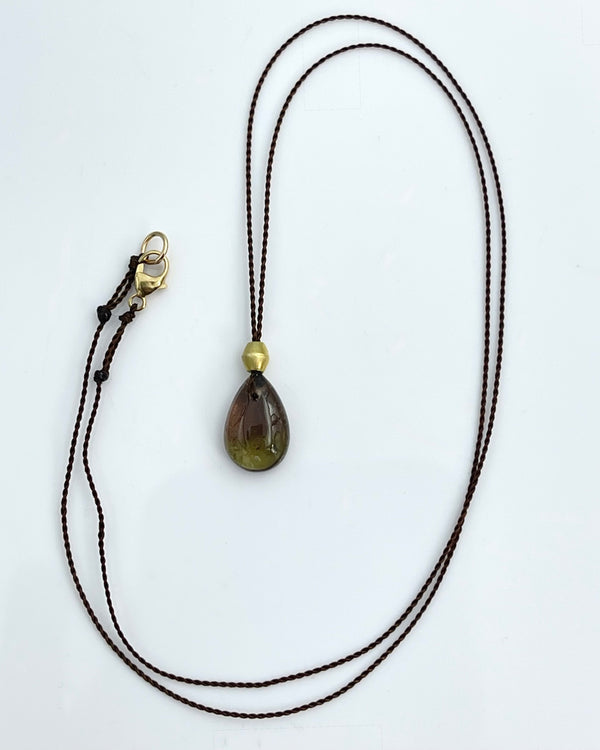 Margaret Solow Tourmaline & Gold Bead Necklace