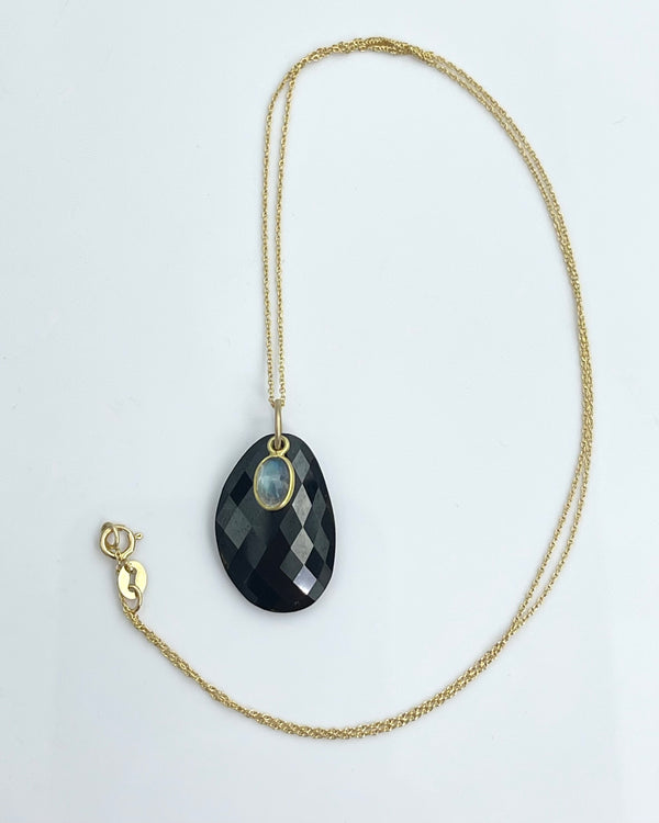 Margaret Solow Black Spinel and Moonstone Necklace