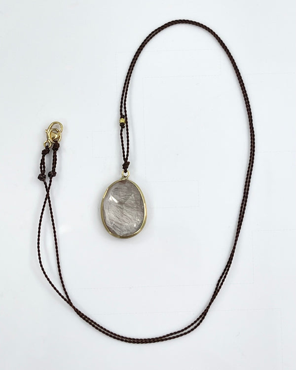 Margaret Solow Faceted Rutilated Quartz Necklace
