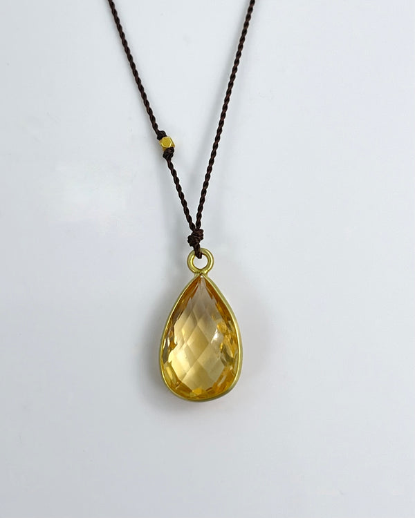 Margaret Solow Faceted Oval Citrine Necklace