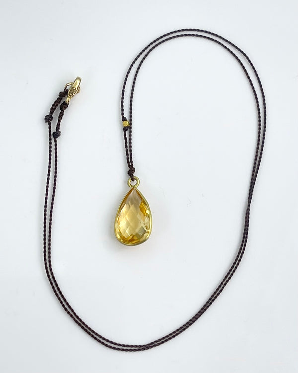 Margaret Solow Faceted Oval Citrine Necklace